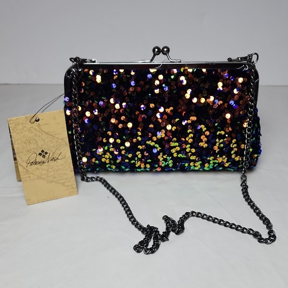 Patricia Nash Handbags - NWT Patricia Nash Potenaz Frame Bag Payettes And Velvet Sequin Women's Bag Party